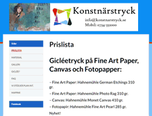 Tablet Screenshot of konstnarstryck.se